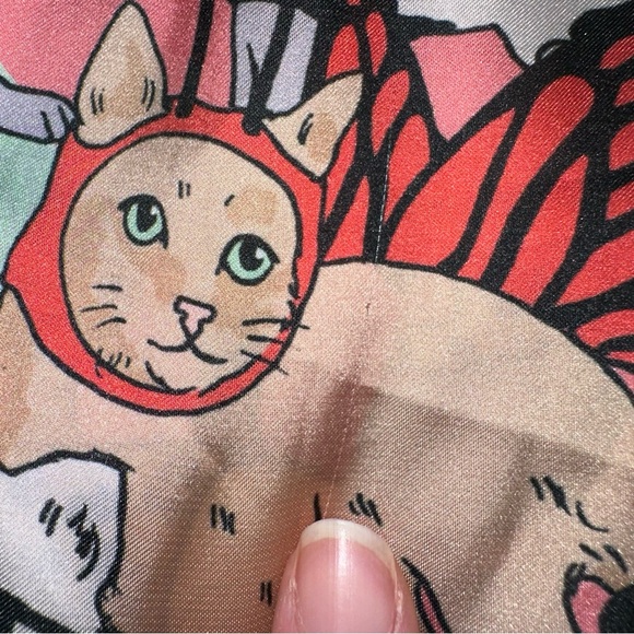 🌸[ Karen Mabon ] Fancy Dress Cats Pajama Short Sleeve Set - Picture 15 of 16